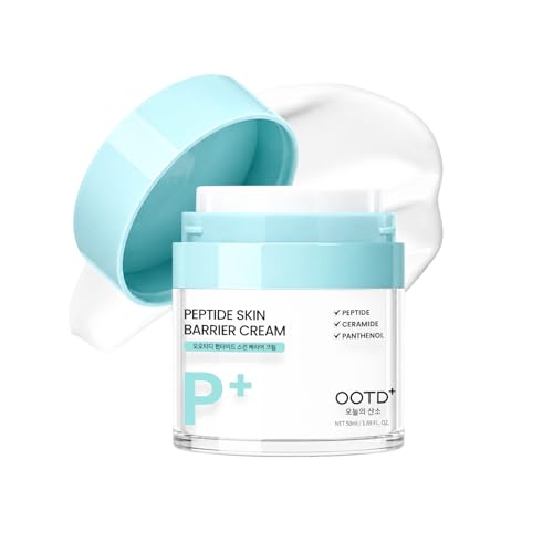 #OOTD Peptide Moisturizer Cream for Face, Dry Sensitive Skin Barrier Protection Cream, Hydrating Face Lotion with Ceramide & Panthenol (1.69 Fl Oz)