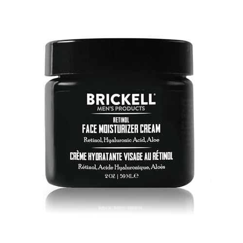 Brickell Men's Retinol Face Moisturizer Cream For Men, Anti-Wrinkle Face Night Cream with Retinol, Hyaluronic Acid, and Vitamin E To Reduce Fine Lines and Even Skin Tone, Fragrance-Free, 2 Ounce
