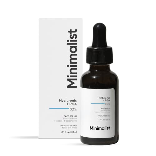 Minimalist Hyaluronic Acid Serum for Multi Depth Hydration, Glow & Lesser Fine Lines | For Plumper & Smoother Skin | For Women & Men | For all Skin Types | 1 Fl Oz / 30 ml