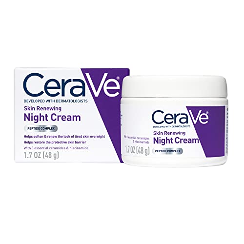 CeraVe Night Cream, Facial Moisturizer with Peptides & Niacinamide, 1.7oz | Anti-aging Face Cream, Skin Care with Hyaluronic Acid, Night Cream for Men & Women, Daily Non-Comedogenic Face Moisturizer — Manufacturer product photo