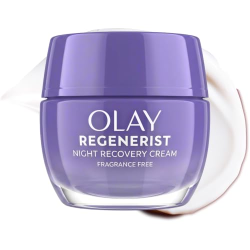 Olay Night Cream for Face, Anti-Aging Face Moisturizer for Women - Fragrance-Free Skin Care, Anti-Wrinkle, Exfoliate, Smooths Texture - Triple Collagen Cream, Niacinamide, Pro-Vitamin B5, 1.7Oz