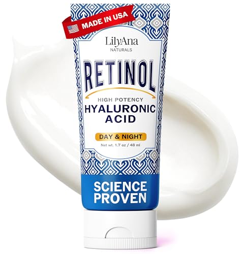 LilyAna Naturals Anti Aging Retinol Face Cream for Women – Wrinkle & Neck Cream for Firming, Retinol Moisturizer for Face with Hyaluronic Acid, Hydrating Night Cream for Fine Lines, Collagen Boost
