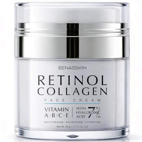 EnaSkin Retinol Cream for Wrinkles: Face Neck Collagen Cream for Tightening Skin - Anti Aging Facial Moisturizer Day and Night for Women and Men 1.7 Fl OZ