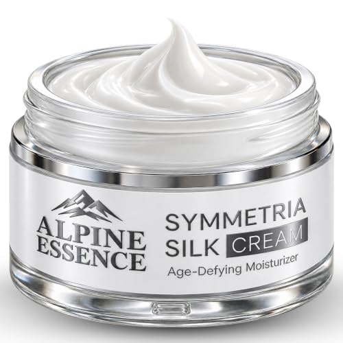 Alpine Essence Symmetria Silk Face Cream 1.7 oz - Italian Luxury Moisturizer with Peptides & Shea Butter - Hydrating Anti-Aging Cream for Smoother, Radiant-Looking Skin
