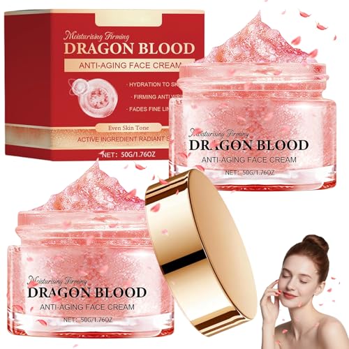 2PCS Dragon Blood Retinol Cream, Dragons Blood Easy Cream, Firming Anti Wrinkle Cream for Women Skincare, Moisturizer Nourishing Rejuvenating Cream for All Skin Types