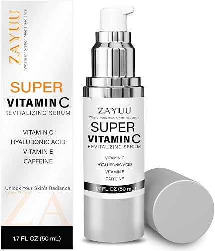 Super Vitamin C Face Serum for Mature Skin: Hydrating Brightening Form — Manufacturer product photo — difference between luxury an