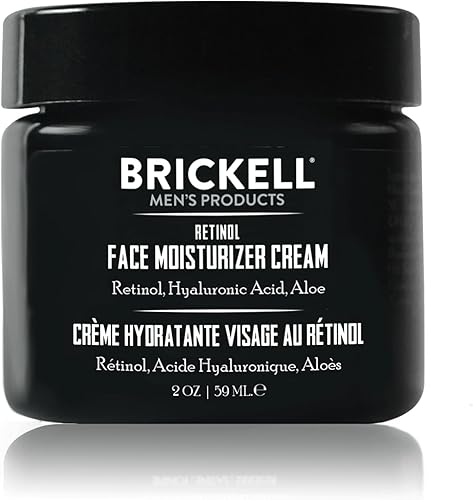Brickell Men's Retinol Face Moisturizer Cream For Men, Anti-Wrinkle Face Night Cream with Retinol, Hyaluronic Acid, and Vitamin E To Reduce Fine Lines and Even Skin Tone, Fragrance-Free, 2 Ounce