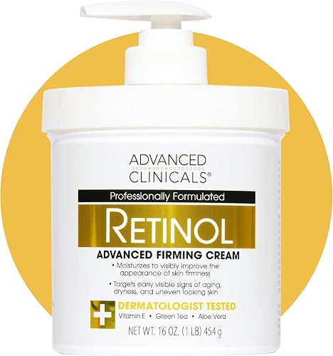 Advanced Clinicals Retinol Body Lotion & Face Moisturizer | Visible Anti Aging Skin Care Retinol Bod
