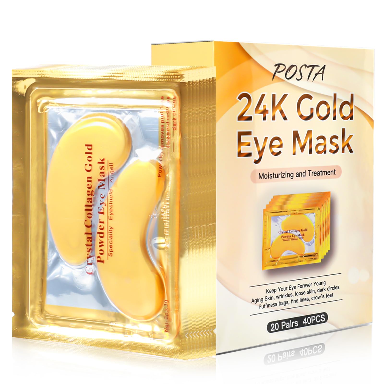 POSTA 24K Gold Eye Mask, 20 Pairs Eye Treatment Mask With Collagen, Un — Complete testing methodology overview