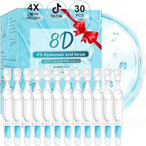 4% Hyaluronic Acid Serum for Face, 8D Hyaluronic Acid Ultra Hydrating — Our recommended configuration for best results