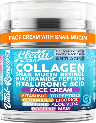 Snail Mucin Collagen Face Cream - Anti Aging Moisturizer with Retinol — Build quality and design details up close