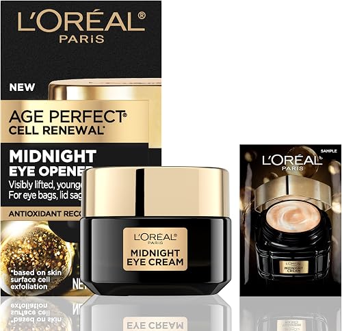 L'Oreal Paris Midnight Eye Cream, Antioxidant-Rich Under Eye Cream to — Manufacturer product photo — la mer vs la prairie compari